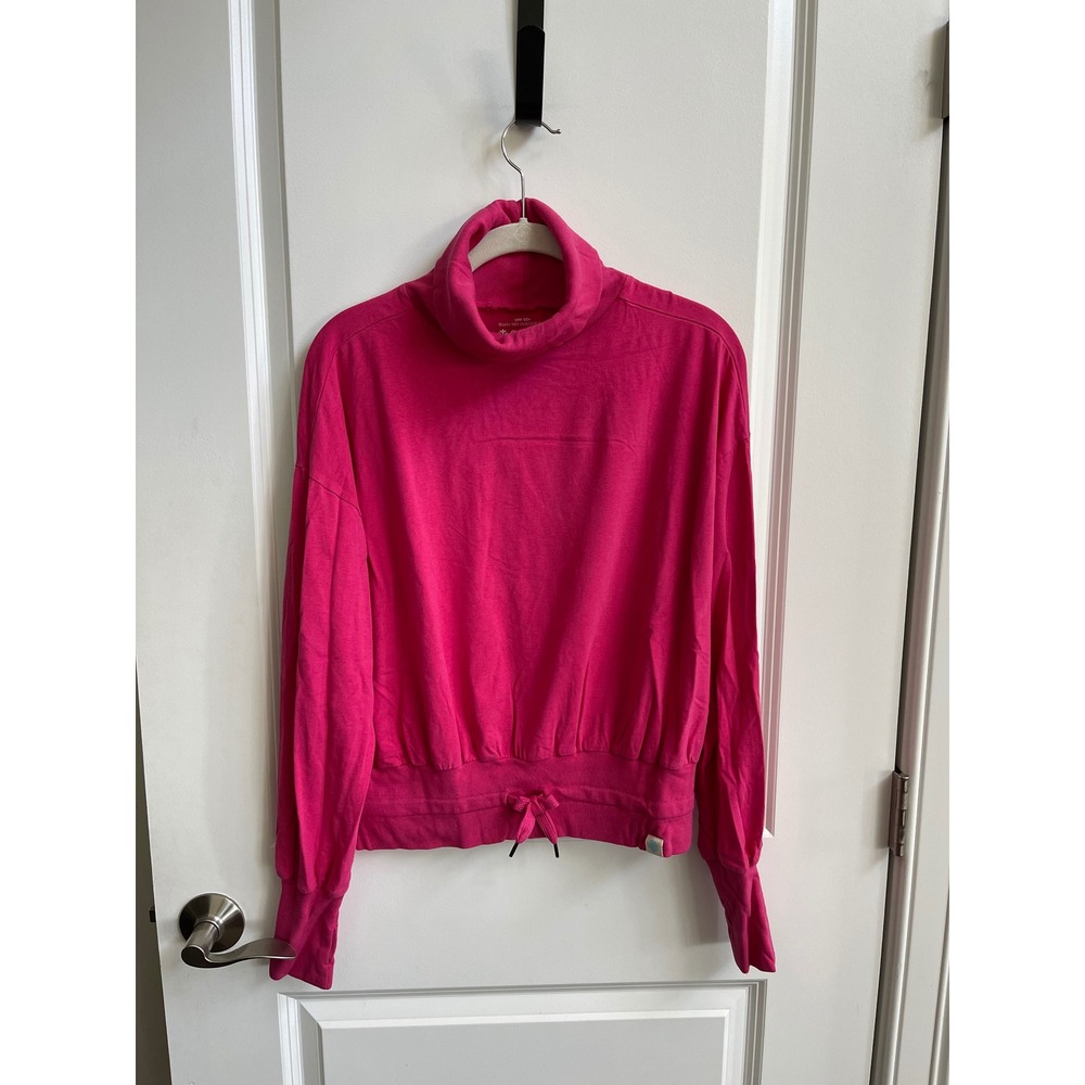 Coolibar Bay Harbor Cowl Neck Jersey Wmn S Pink UPF 50+ Sun Protection Thumbhole